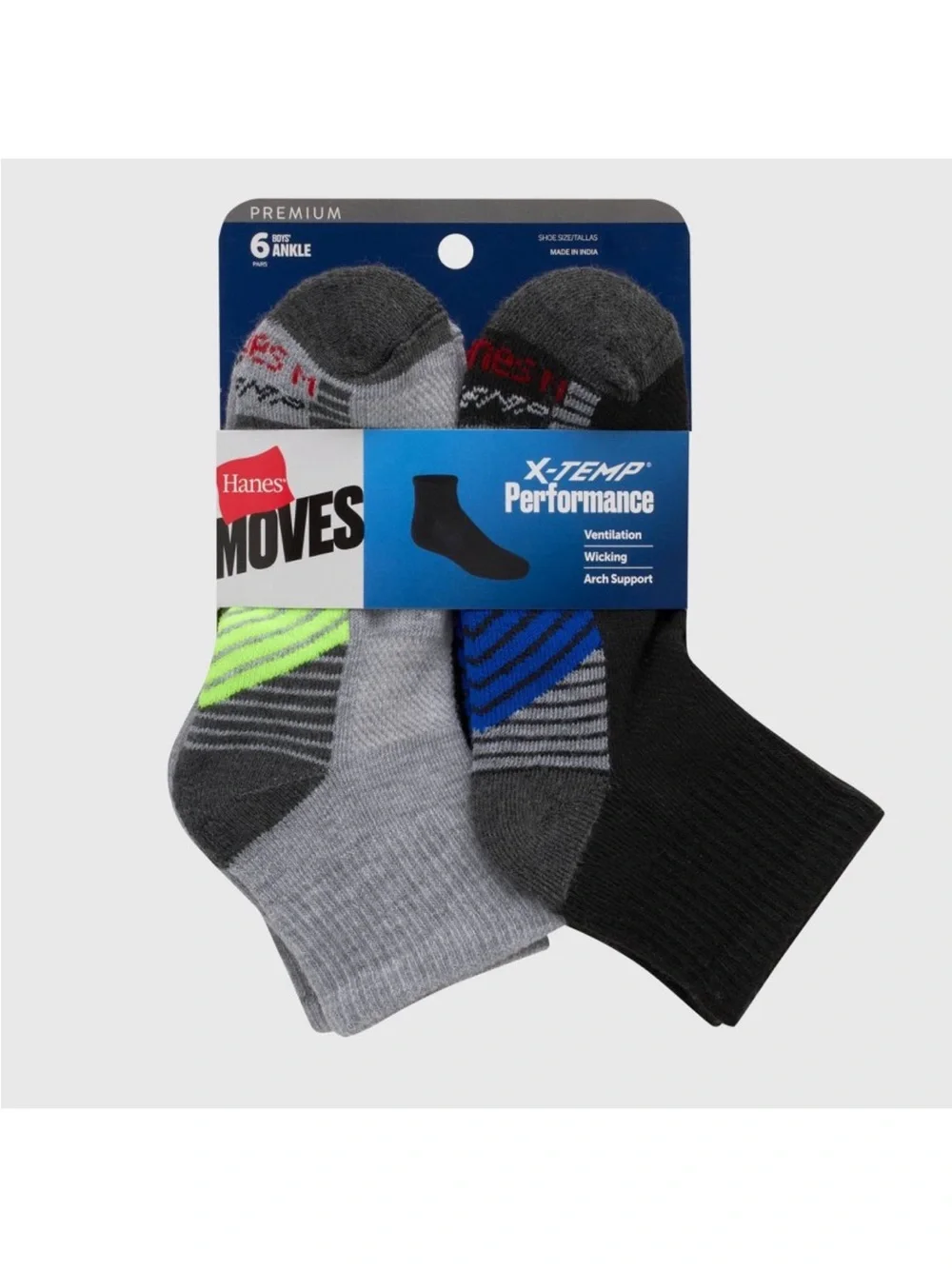 12 Hanes Boys Premium Ankle Athletic Sock 2 pack of 6 each